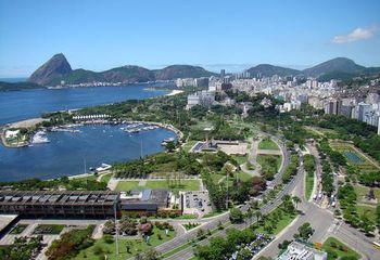 Imagem aérea de parte da Marina da Glória do Rio de Janeiro - RJ.