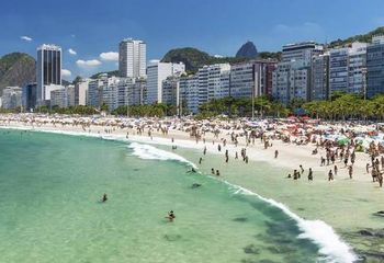 Praia de Copacabana no Rio de Janeiro - RJ.