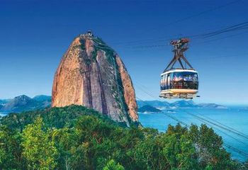 Bondinho Pão de Açúcar liga o Morro da Urca ao Morro Pão de Açúcar no Rio de Janeiro - RJ.