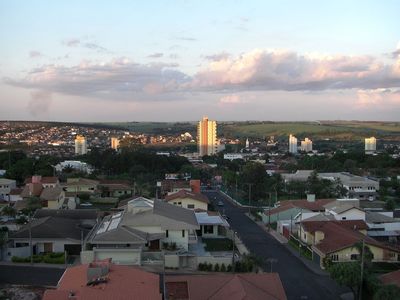Entardecer em Lençóis Paulista - SP,  visto a partir da Rodovia Marechal Rondon.