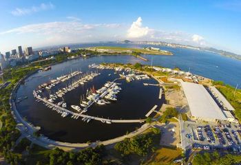 Vista aérea da Marina da Glória do Rio de Janeiro - RJ, no Parque do Flamengo - Aterro.