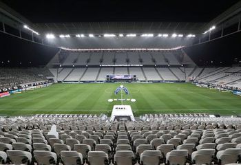 Vista do campo da Neo Química Arena em São Paulo - SP. 