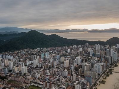 Panorâmica de Solemar, distrito da Praia Grande - SP.