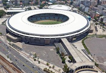 Vista aérea do Estádio do Maracanã no Rio de Janeiro - RJ.