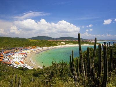 Belas praias e rochedos na cidade de Cabo Frio - RJ