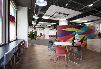 Vista da Arena do 8, espaço de discussões no Farol Santander de São Paulo - SP. 