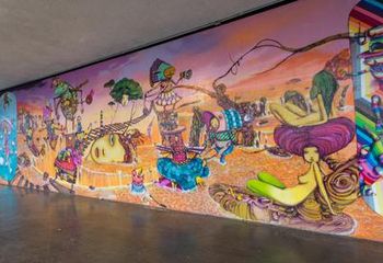 Painel na entrada do Museu de Arte Moderna de São Paulo - SP.